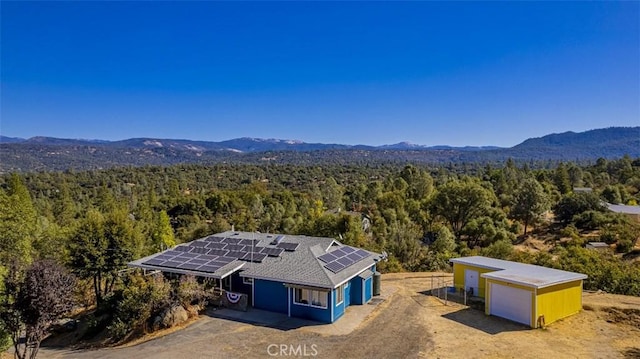 aerial view featuring a mountain view