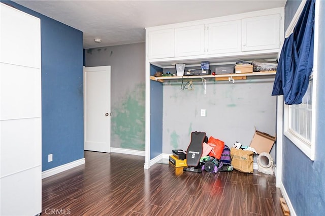 interior space featuring dark hardwood / wood-style floors