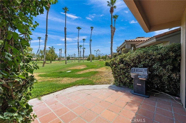 view of patio featuring grilling area