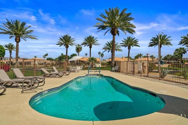 view of pool with a patio