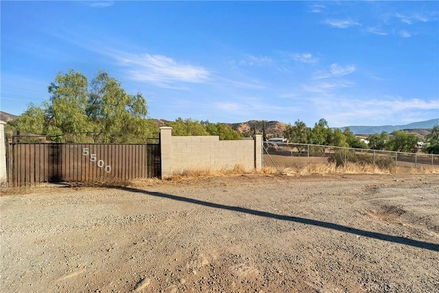 exterior space with a mountain view