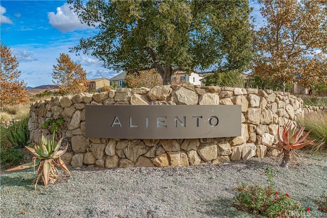 view of community sign