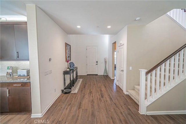 interior space featuring hardwood / wood-style flooring