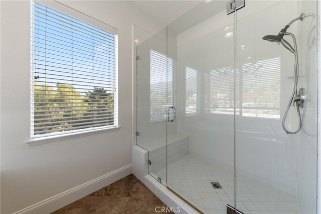 bathroom with walk in shower