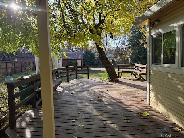 view of wooden deck