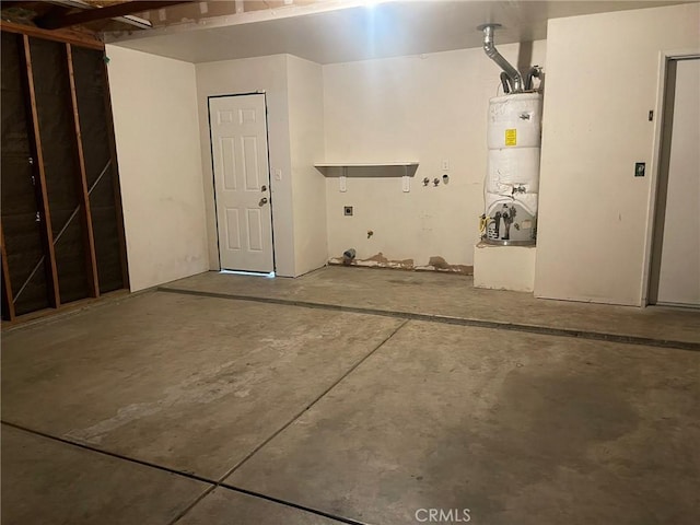 garage with water heater