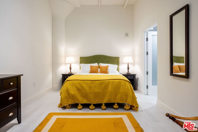 bedroom featuring light hardwood / wood-style flooring