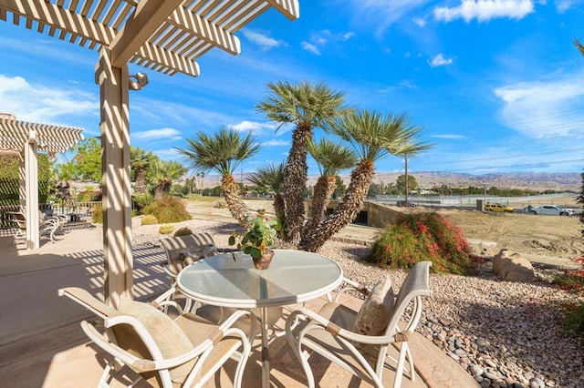 view of patio with a pergola