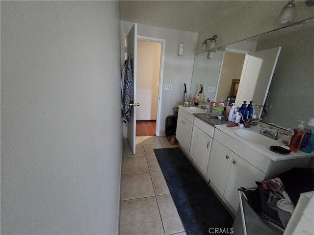 bathroom featuring vanity and tile patterned floors