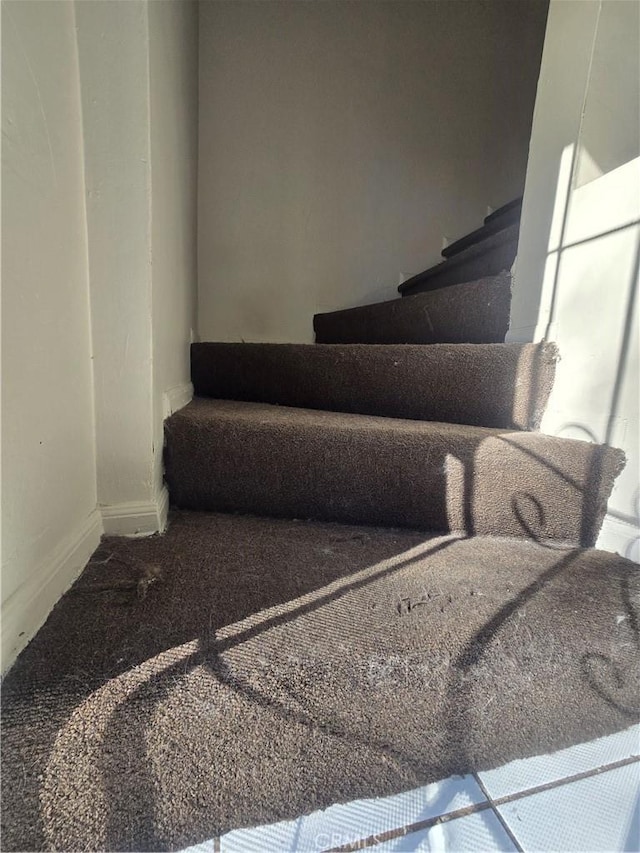 stairway with carpet