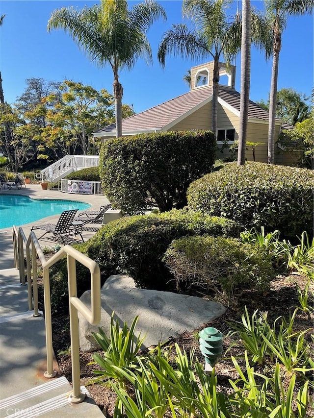 view of pool with a patio area