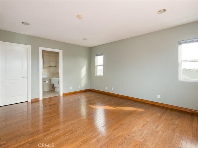 empty room featuring light hardwood / wood-style floors