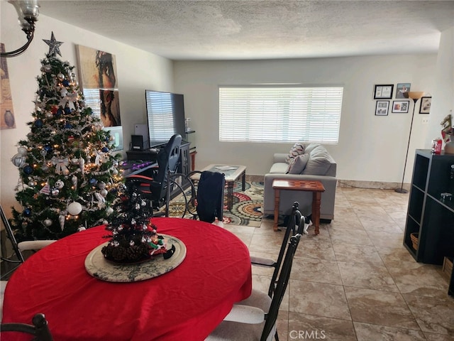150136 Del Rey Dr, Big River, CA 92242 - tiled dining space featuring a textured ceiling