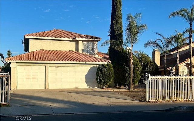 view of property exterior with a garage