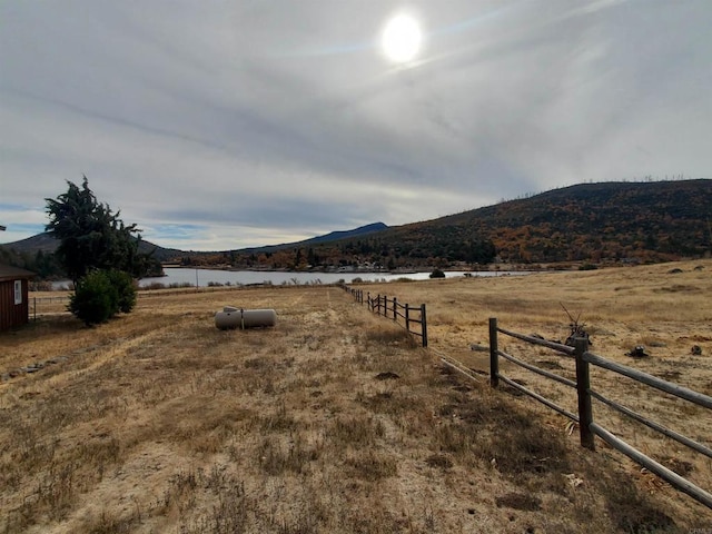 34667 Navajo Rd, Julian, CA 92036 - view of yard with fence, a water and mountain view, and a view of rural / pastoral area