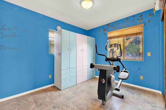34667 Navajo Rd, Julian, CA 92036 - workout room with healthy amount of natural light and baseboards