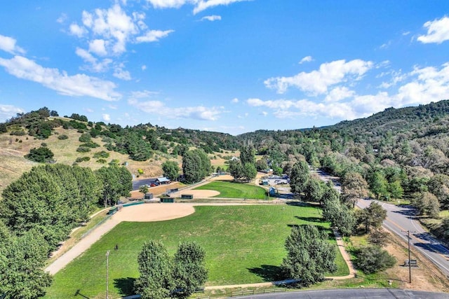 34667 Navajo Rd, Julian, CA 92036 - drone / aerial view of a heavily wooded area and a mountainous background