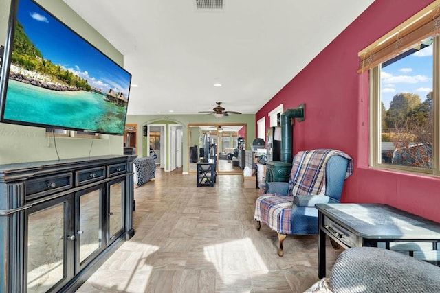 34667 Navajo Rd, Julian, CA 92036 - view of patio / terrace featuring ceiling fan and area for grilling
