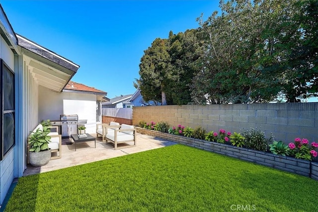 view of yard with a patio