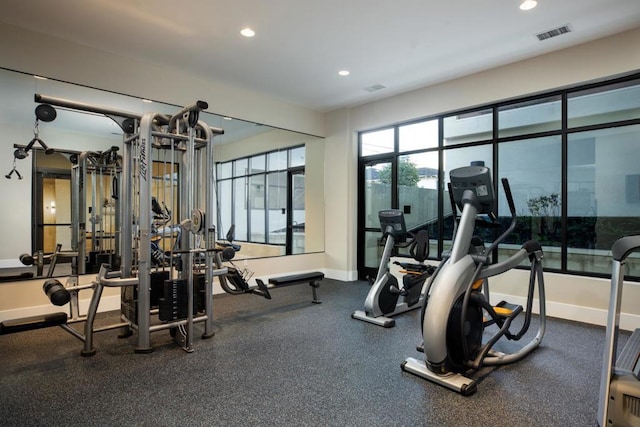 view of exercise room