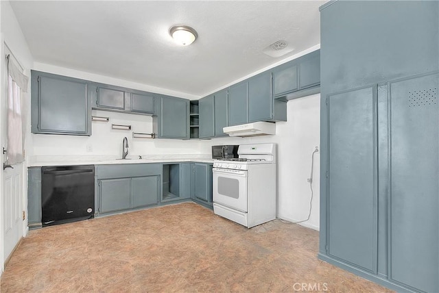 kitchen featuring black appliances and sink