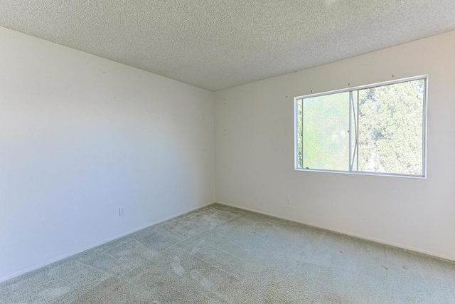 carpeted empty room with a textured ceiling and plenty of natural light