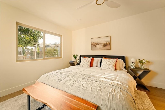 bedroom featuring wood-type flooring