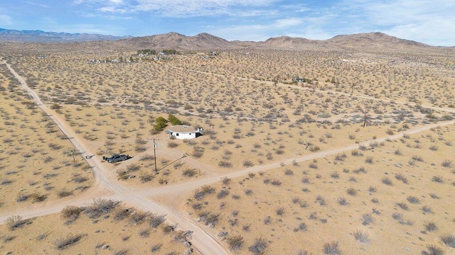 aerial view with a mountain view