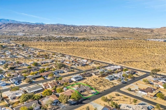 aerial view featuring a mountain view