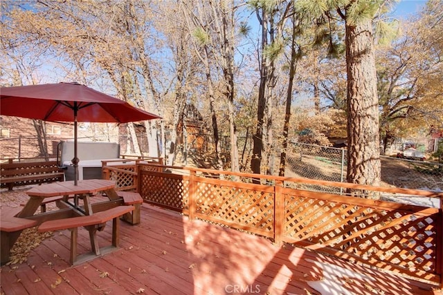 view of wooden terrace