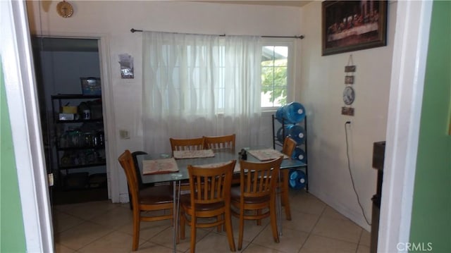 view of tiled dining area