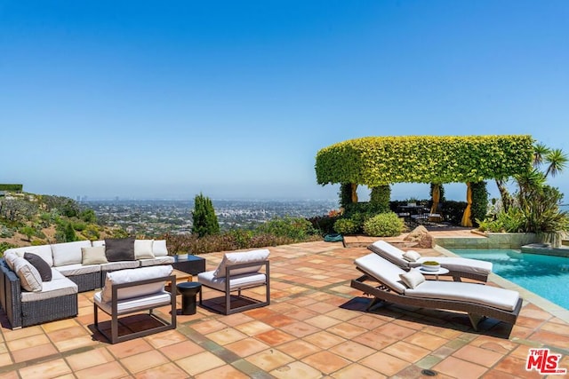 view of patio with an outdoor hangout area