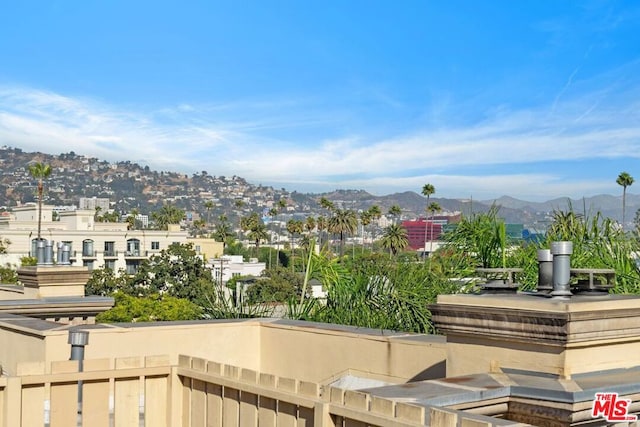 exterior space with a mountain view