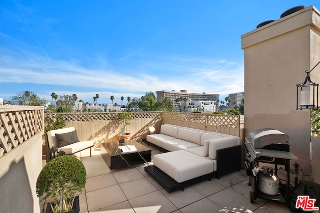 view of patio with outdoor lounge area