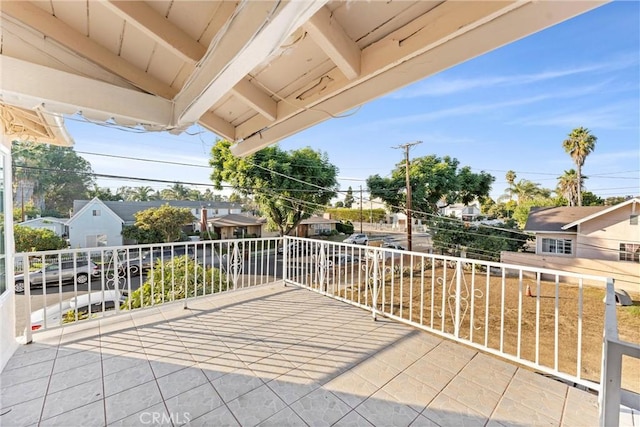 view of patio with a balcony