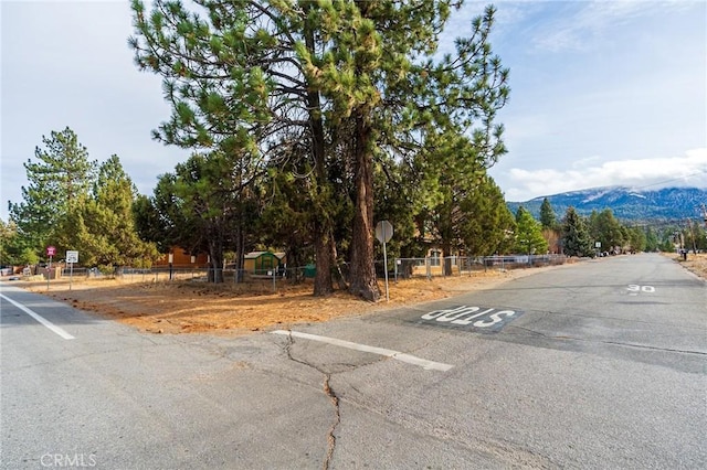 view of street featuring a mountain view