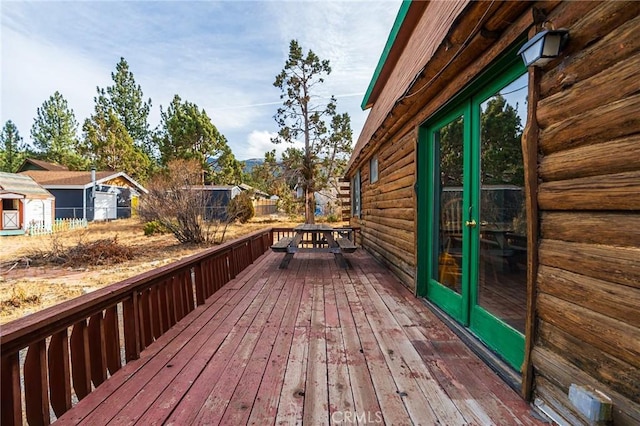 view of wooden deck