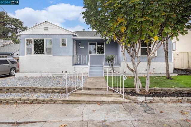 view of front of property with a porch