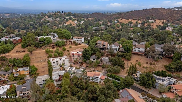 bird's eye view featuring a mountain view