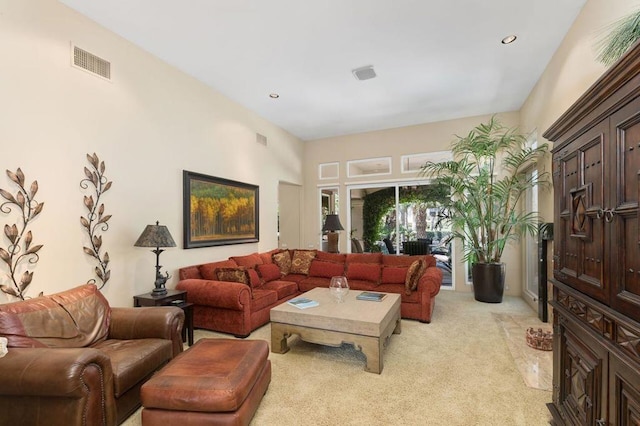 view of carpeted living room