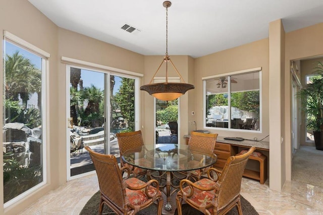 view of dining area