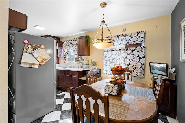 dining area with sink