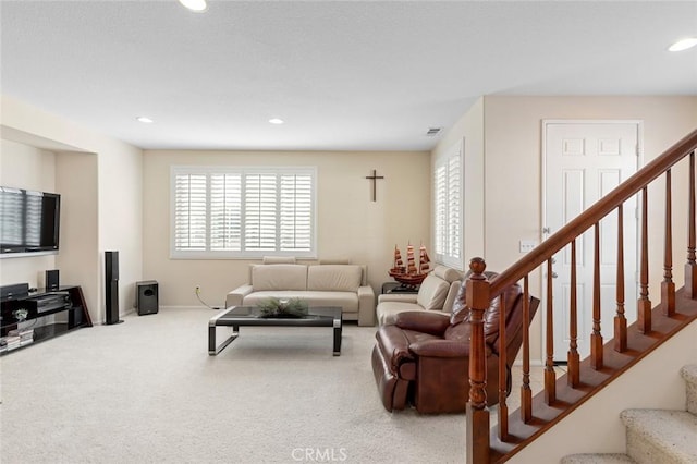 view of carpeted living room