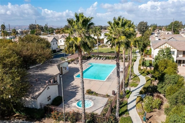 view of pool with a patio area