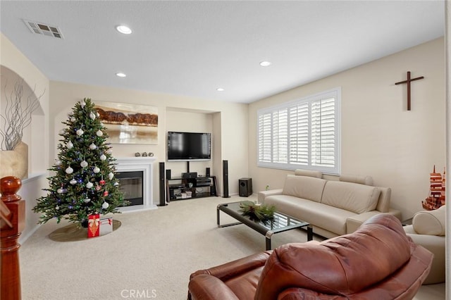 view of carpeted living room