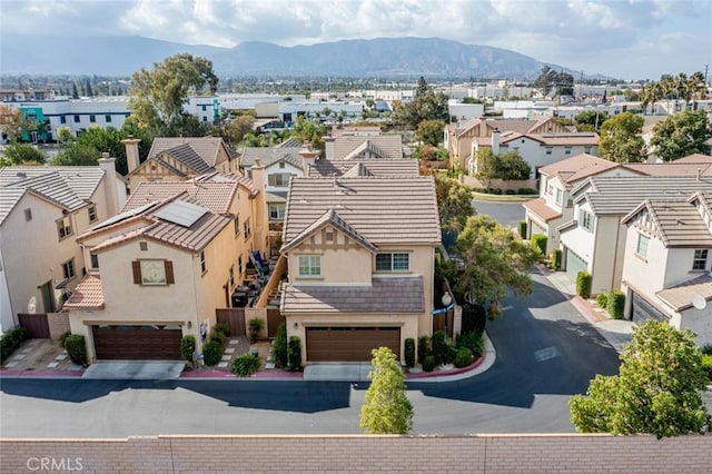 aerial view featuring a mountain view