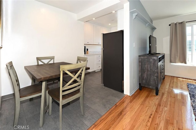 dining area featuring light hardwood / wood-style flooring