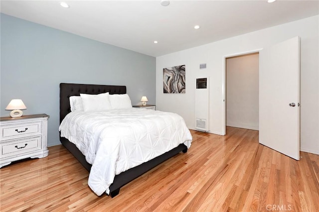 bedroom featuring light hardwood / wood-style flooring