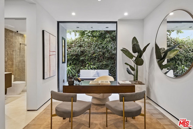 home office featuring plenty of natural light