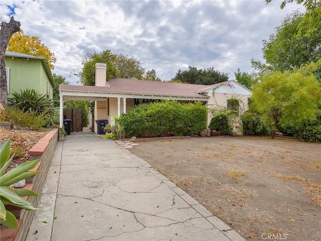 view of front of home